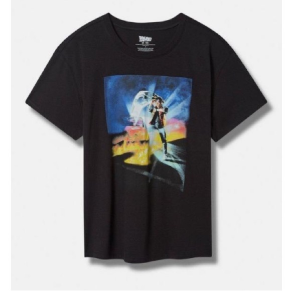COPY - Torrid Back To The Future Relaxed Fit Cotton Boxy Tee Size 1x - Picture 2 of 5